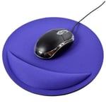 Mouse Pad With Wrist Rest Round Soft Desk Computer Gaming Mice Purple