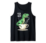 Tea Rex T-Rex Tea Lover Dinosaur Pun Joke Tank Top