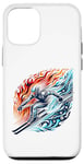 Coque pour iPhone 12/12 Pro Feu Et Glace Ski Aventure