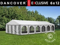 Partytelt Exclusive 6x12m PVC, Grå/Hvit