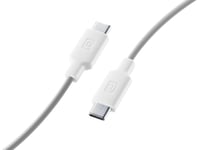 CellularLine ladekabel USB-C til USB-C 1m - Hvit