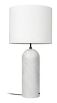 Gravity Floor Lamp XL Low - White Marble/White Shade