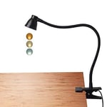 CeSunlight Clamp Desk Lamp, Clip on Reading Light, 3000-6500K Adjustable Color