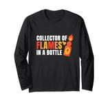 Flames Bottle Spicy Food Hot Chili Sauce Red Pepper Jalapeno Long Sleeve T-Shirt