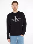 Calvin Klein Jeans Core Monogram Logo Cotton Sweatshirt, Ck Black