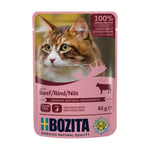 12 x 85 g Bozita Pouch våtfoder katt till sparpris! - Bitar i gelé med  nötkött