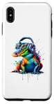 Coque pour iPhone XS Max Splash Art Headphones Alligator Lover Alligators Gator