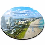 Round Mouse Mat - Miami Beach Florida America US Office Gift #12609