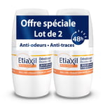 Déodorant Mixte Anti-odeur Anti-trace Douceur Etiaxil - Le Lot De 2 Déodorants De 50ml