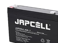 Japcell Agm-Batteri 6V - Jc6-7, 7,0Ah 4,8Mm Terminaler Blybatteri