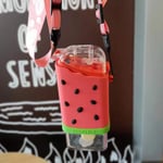XWHKX 300Ml Children'S Sippy Cup Watermelon Ice Cream Kettle With Strap Removable Ice Cream Cup Baby Portable Cold Kettle