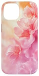 Coque pour iPhone 14 Rose aquarelle douce dégradé floral nature art