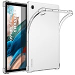 MoKo Étui Compatible avec Samsung Galaxy Tab A8 10,5" 2021 (SM-X200/SM-X205/SM-X207), Coque Premium Flexible en TPU Housse Tablette Case, Transparent