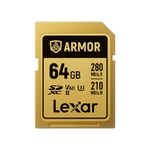 LEXAR SD 64GB U3 V60 UHS-II R280/W210 ARMOR