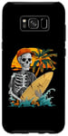 Coque pour Galaxy S8+ Squelette Surf Halloween Planche de surf Hawaï