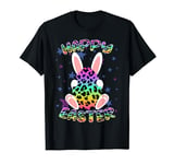 Happy Easter Bunny Leopard print Easter egg Bunny kids adult T-Shirt