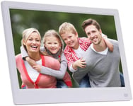 L.BAN Digital Photo Frame, 11-inch 1920X1080 HD IPS LED screen HDMI interface MP3 / MP4 Player Multi-function Advertising Machine Multiple interfaces Electronic picture frame (White)