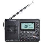 Radio numérique AM FM, radios portables à ondes courtes, tuner numérique et préréglages radio rechargeables, prise en charge des enregistrements