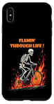 iPhone XS Max Funny skeleton bike ride Going through hell Biker skeleton Case