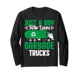 Recycling Trash Kids Just A Boy Who Loves Garbage Trucks Long Sleeve T-Shirt