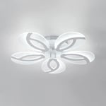 Goeco - Plafonnier led, 60W Lampe de Plafond 5400 lm en 5 bras forme de fleur, Luminaire Plafonnier led Moderne Blanc Froid 6000K pour salle