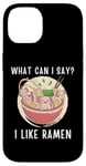 Coque pour iPhone 14 Mignon Kawaii Axolotl What Can I Say I Like Ramen Nouilles