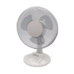 NEW  Q connect Desk Fan, 2 Speed, 9 Inch, White – 24 HR FREE DELIVERY