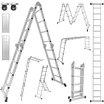 Echelle pliante Echelle multifonctionnelle Echelle télescopique 4x4 470cm Echelle d'appui Echelle fixe Echelle domestique Echelle en aluminium