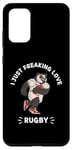 Coque pour Galaxy S20+ Adorable panda Kawaii I Just Freaking Love Rugby Lover