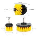 Yello 3pcs brush Brosse à récurer électrique avec perceuse, ensemble d'accessoires de rêve, brosse à récurer pour livres, douches, baignoires, tapis à coulis , 3 pièces