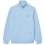 Sweat-shirt Lacoste  SWEATSHIRT ZIPPÉ  INTERLOCK COL MONTANT BLEU PASTEL