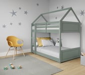 Miller Kids Wooden House Bunk Bed