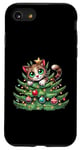 Coque pour iPhone SE (2020) / 7 / 8 Arbre de Noël mignon Père Noël chat dessin animé