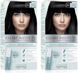 Colour Clinuance | Teinture Capillaire pour Cheveux Délicats | Coloration Permanente Sans Ammoniaque | Couleur Intense | Couverture À 100%. Testé Dermatologiquement | 1.0 Noir (Lot de 2)