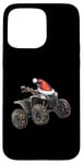 Coque pour iPhone 15 Pro Max Atv Quad Chapeau de Noël 4 roues