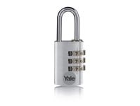 Yale Ye3cb/38/131/1/S, Konventionellt Hänglås, Kombinationslås, Silver, Gjuten Aluminium, Stål, U-Format