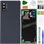 Cache Batterie Vitre Arrière Pour Samsung Galaxy Note 10+ Plus N975f Origine Coque Vitre Arrière Avec Lentille De Caméra,Adhésifs,Outils,Guide De Réparation,Étui Pour Téléphone Portable(Noir)