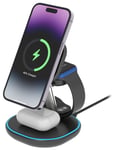 Deltaco 3-in-1 magnetic wireless charging stand  iPhone/TWS/Watch