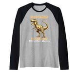 In September We Wear Gold Childhood Cancer Awareness T-Rex Raglan Baseball Tee