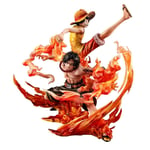 One Piece P.O.P "Maximum" Statua Pvc Luffy & Ace Brother's Bond 25 Cm Megahouse