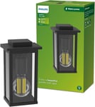 Philips Lighting Mirth Outdoor Wall Light, Square, Without Bulb, Black, max. 25W, IP44 Weatherproof