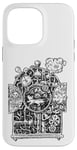 Coque pour iPhone 14 Pro Max Steampunk Dessin Hickory Dock Souris de course à pied