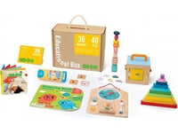 Tooky Toys Tooky Toy Montessori Pedagogiskt Pussel Pussel Räknebord Weatherboard 6In1 Från 3 År