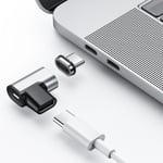 Magnetisk USB C-adapter Höger Vinkelkontakt Stöd PD 100W Snabbladdning USB C Mobila Bärbara Datorer Surfplattor