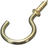 Star Pack Set of 15 Brass Plated Screw in Cup Hooks 32mm (1.1/4")