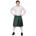 Boland 81228 Kilt Scottish Skirt Man Mr Tartan Green with Pocket, Unisex, One Size