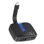 Cable Matters portable Adaptateur USB C HDMI VGA, 4K 60Hz pour HDMI et 1080p pour VGA, (pliable Adaptateur Thunderbolt vers VGA HDMI) pour XPS, Surface Pro (macOS prend en charge un seul écran étendu)