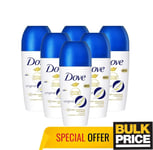 Dove Original Roll-On Crème Antitranspirant Déodorant Avancé Soin 50ml 6-pack