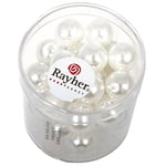 Rayher Renaissance 14403100 Lot de 35 Perles de Cire en Verre 10 mm