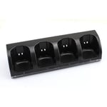 Kit Dock Station 4 x batterie rechargeable et de Quad 4 Chargeur pour Wii Remote Manette Noir